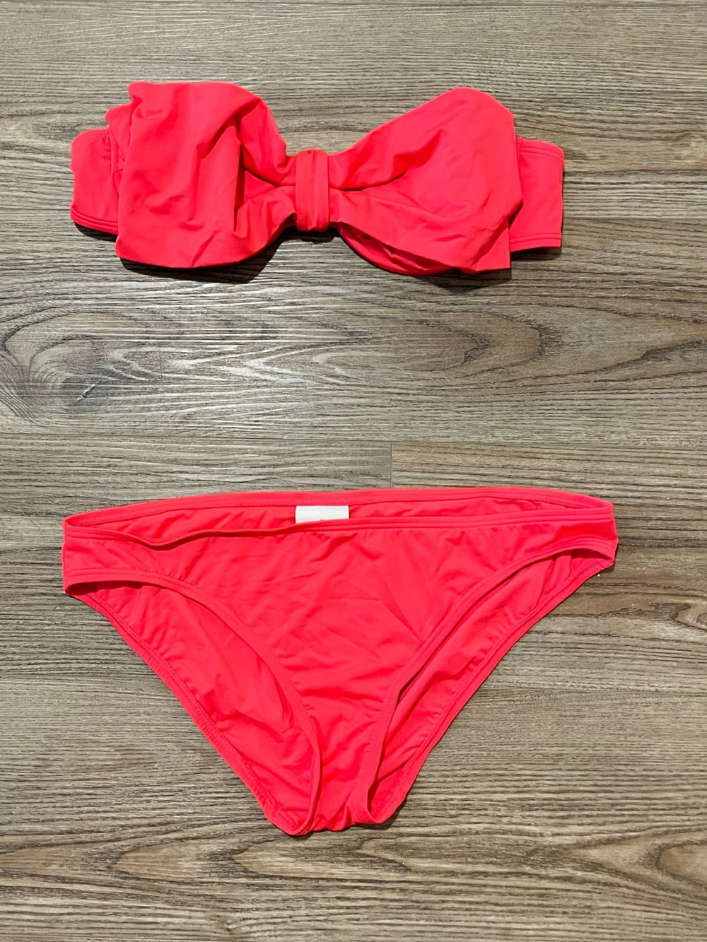 Kate Spade Coral Pink Bandeau Bikini XL